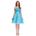 Grace Karin Taft Spaghetti Straps Himmel blau kurze Puffy Prom Dress Patterns CL6071